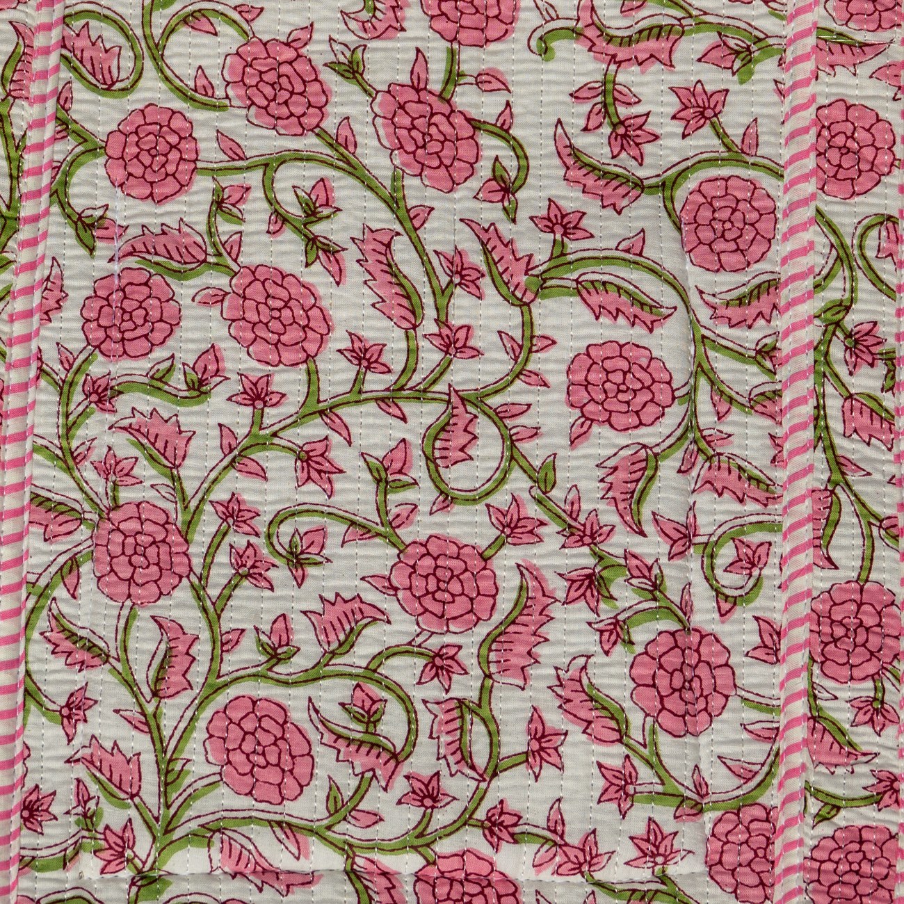 Peony block print