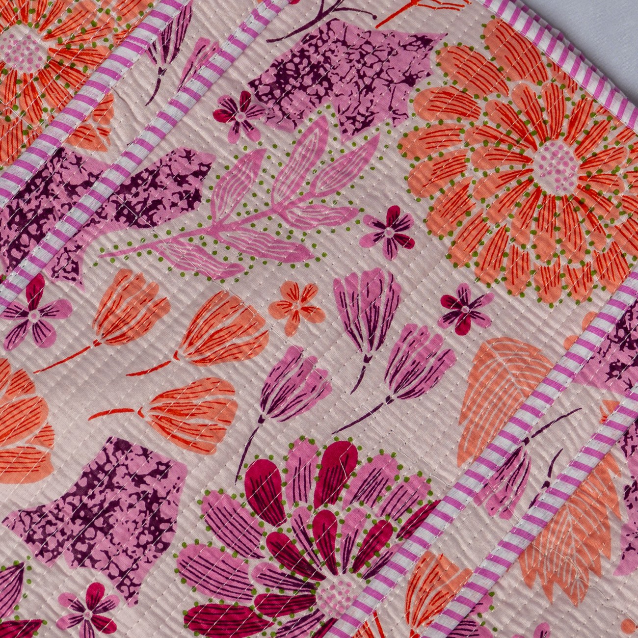 Sunset Bouquet block print