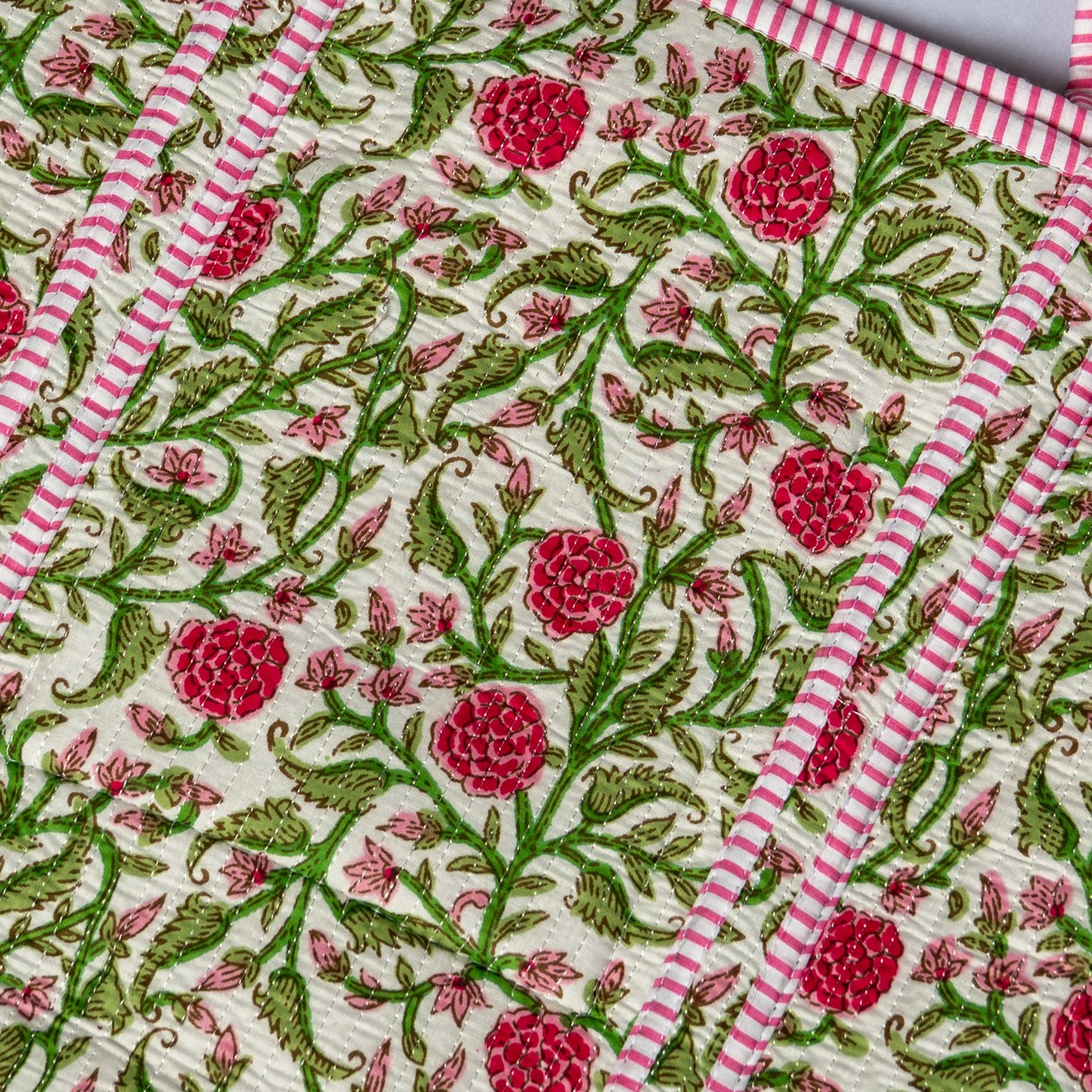 Holly Garden block print