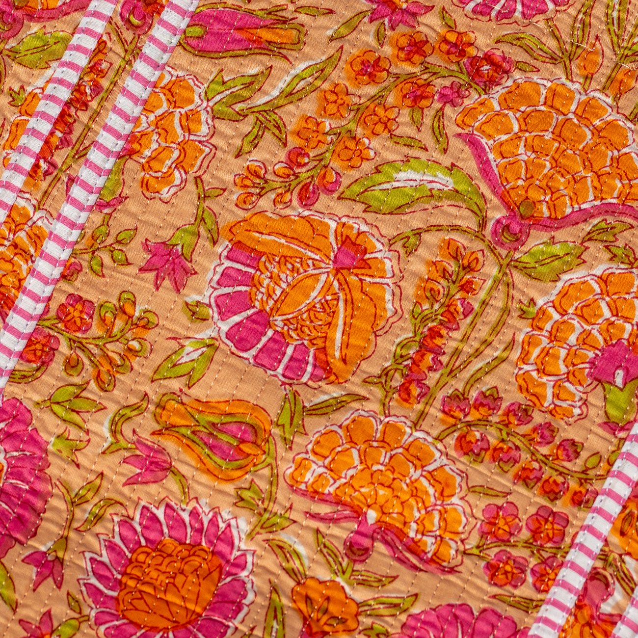 Marigold block print